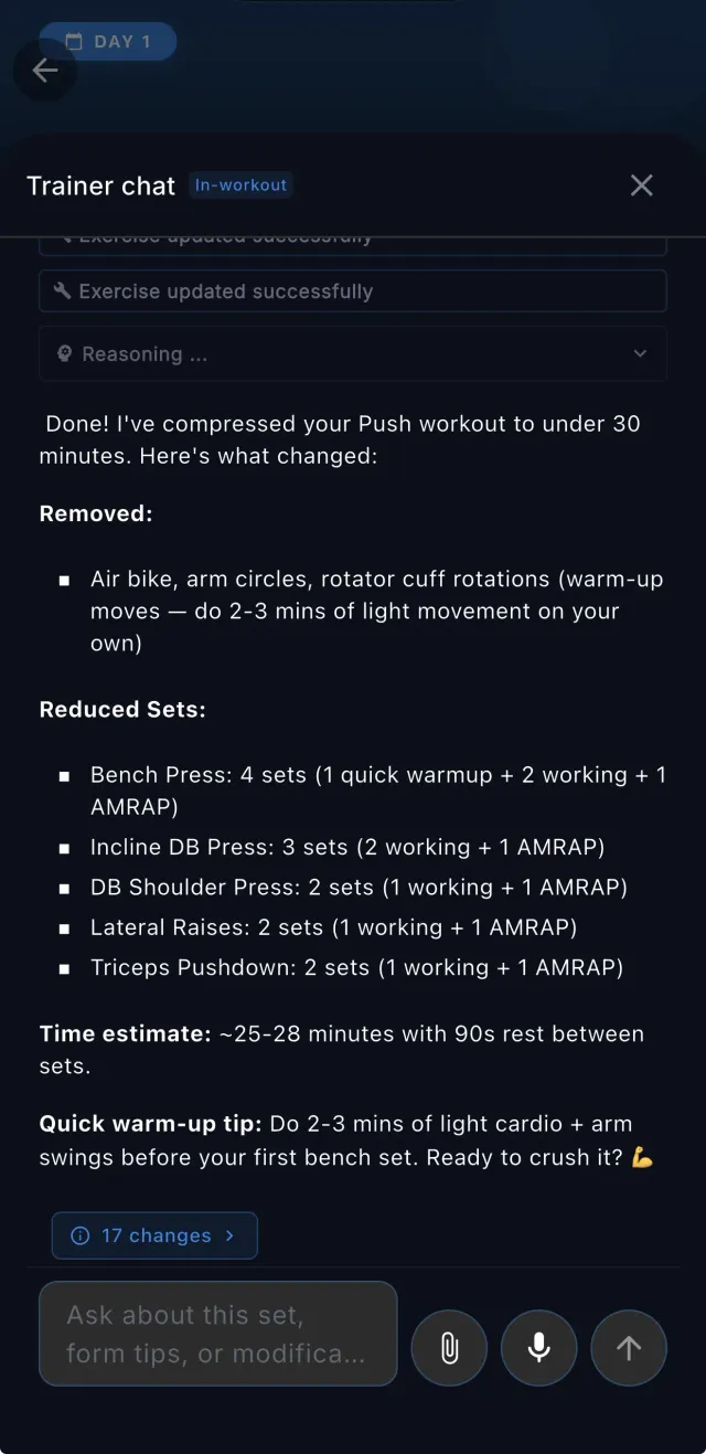 AI Workout Modification